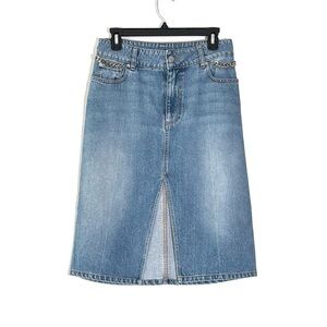 Stella McCartney Women’s Denim Chain Link Skirt